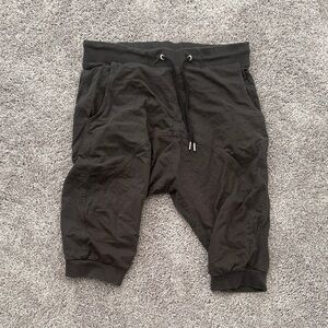 Men's Black Casual Drawstring jogger shorts
